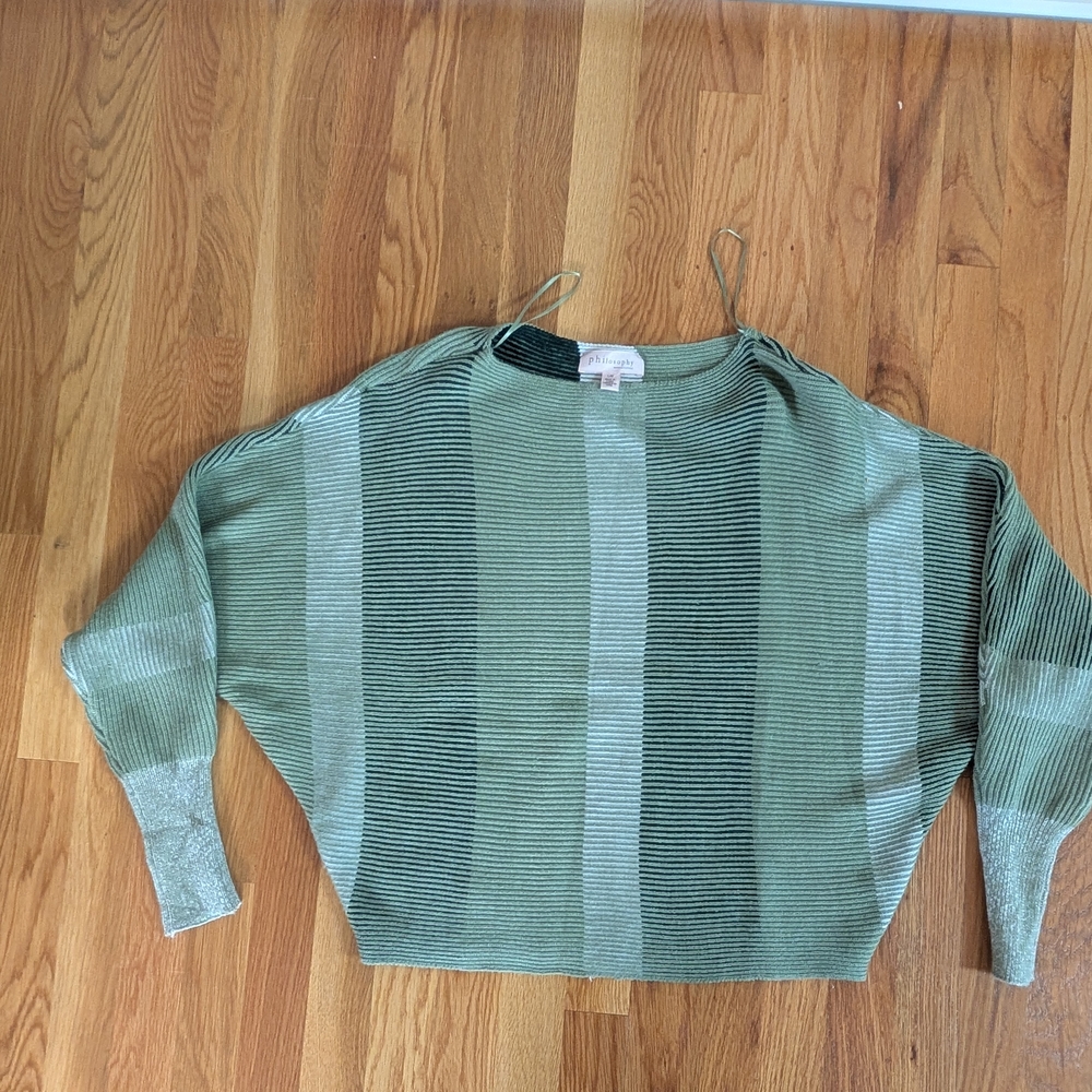 Philosophy Green Striped Women's Sweater